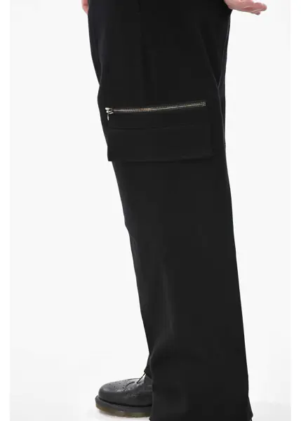 Pantaloni casual Givenchy Wool-Flannel Cargo Trousers With Concealed Closure Black Barbati (BM 19752338) 3