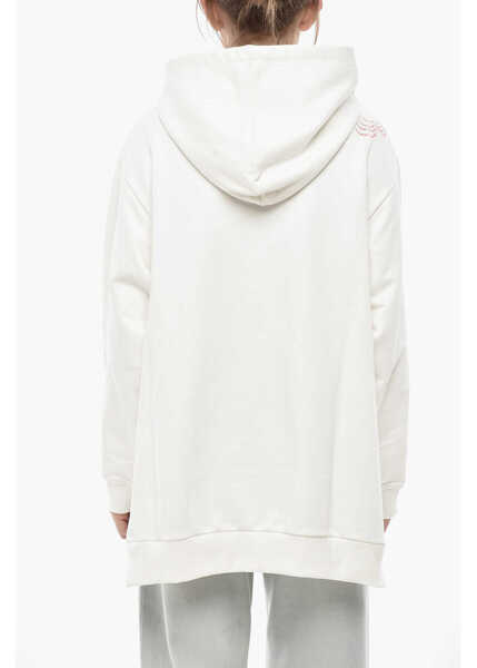 Bluze de trening Marni Brushed Cotton Hoodie Poppy Flowers White Femei (BM 19752341) 2