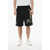 Givenchy Brushed Cotton Shorts Graffiti With Print Black