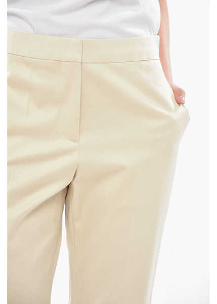 Pantaloni casual Givenchy Cotton Chino Trousers With Hidden Closure Beige Femei (BM 19752434) 3