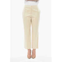 Pantaloni casual Cotton Chino Trousers With Hidden Closure Femei