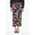 Marni Floral Viscose Cropped Fit Trousers Multicolor