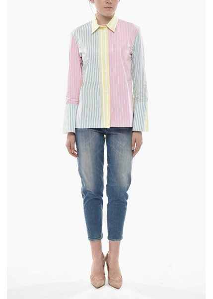 Camasi casual Marni Balanced Striped Poplin Shirt With Flared Sleeves Multicolor Femei (BM 19752440) 4
