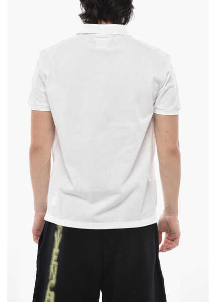 Tricouri Polo DSQUARED2 Solid Polo Tennis Fit With Embossed Logo White Barbati (BM 19752443) 2