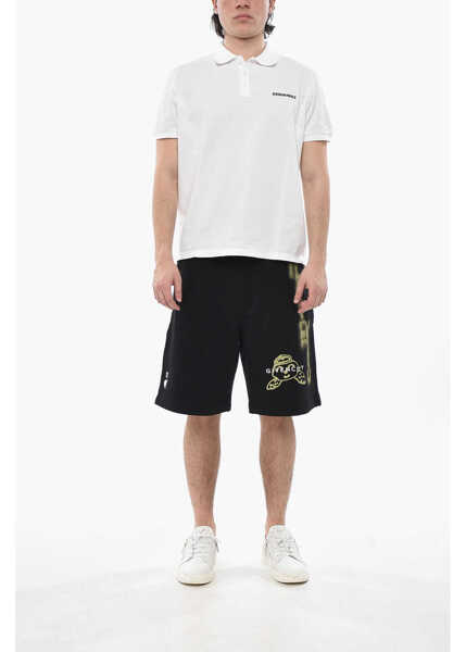 Tricouri Polo DSQUARED2 Solid Polo Tennis Fit With Embossed Logo White Barbati (BM 19752443) 4