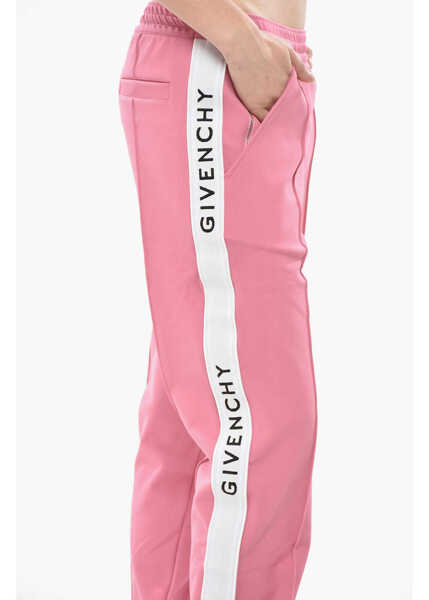 Pantaloni de trening Givenchy Joggers Tape With 1 Pleat And Logo Side Bands Pink Femei (BM 19752446) 3