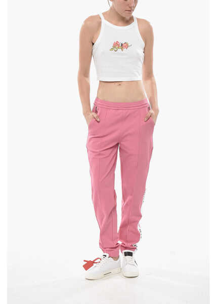 Pantaloni de trening Givenchy Joggers Tape With 1 Pleat And Logo Side Bands Pink Femei (BM 19752446) 4