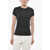 Diesel Crewneck T-Shirt T-Ovald-Out Solid Color With Tone-On-Tone M Black
