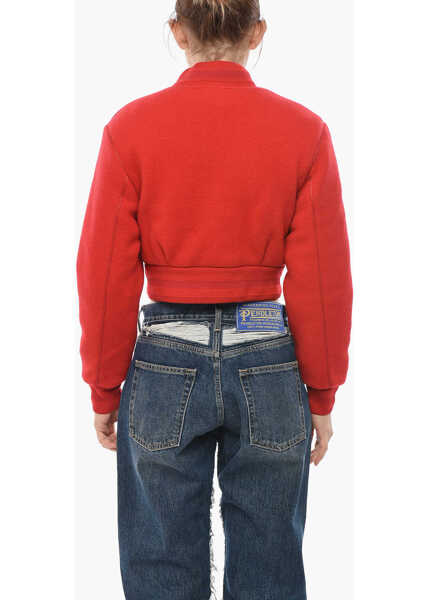 Bomber jacket Givenchy Wool Bomber With Embossed Monogram Red Femei (BM 19752455) 2