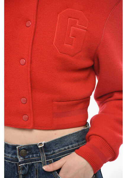 Bomber jacket Givenchy Wool Bomber With Embossed Monogram Red Femei (BM 19752455) 3