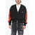 Givenchy Cotton-Blend Cardigan Flames With Jacquard Sleeves Black