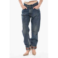 Blugi drepti Mm0 Dark-Wash Jeans Pendleton With Patterned Turn-Ups 19Cm Femei