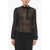 DSQUARED2 Sheer Tie-Neck Blouse With Long Sleeves Black
