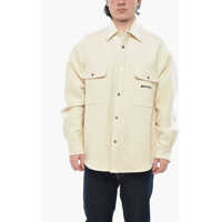 Jachete Virgin-Wool Utility Overshirt With Snap Buttons Barbati