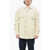 Palm Angels Virgin-Wool Utility Overshirt With Snap Buttons Beige