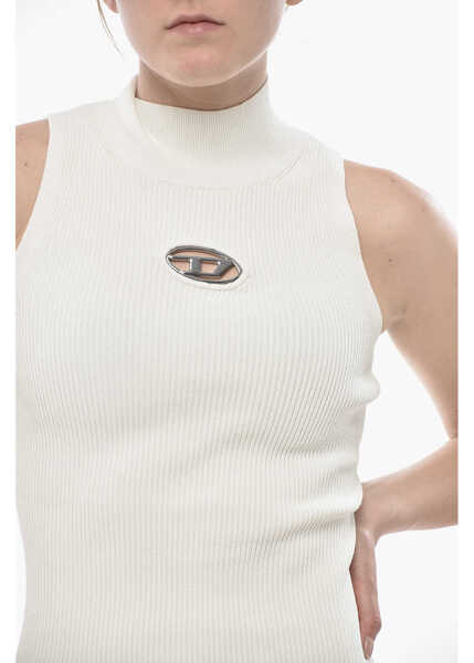 Rochii scurte Diesel Sleeveless Ribbed Slim-Fit Dress M-Onervax White Femei (BM 19752482) 3