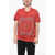Givenchy Crewneck T-Shirt Bandana With Crystals And Rings Red