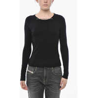 Bluze Ribbed Long-Sleeve Top T-Matic-Ls With Metal Detail Femei