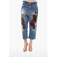Blugi drepti Wide-Leg Jeans Kawaii With 20Cm Patchwork Details Femei