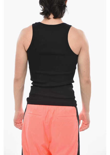 Tricouri Givenchy Ribbed Stretch Cotton Tank Top Black Barbati (BM 19752500) 2