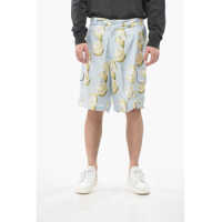 Pantaloni scurti Silk-Satin Cargo Shorts Lemon Barbati