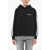 Palm Angels Brushed Cotton Hoodie With Contrast Band Black