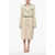 Givenchy Mixed Cotton Double-Breasted Trench With Slim Belt Beige