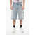 Givenchy Delav&eacute; Denim Cargo Shorts Light Blue
