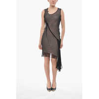 Rochii scurte Silk Chiffon Minidress With Side Drape Femei