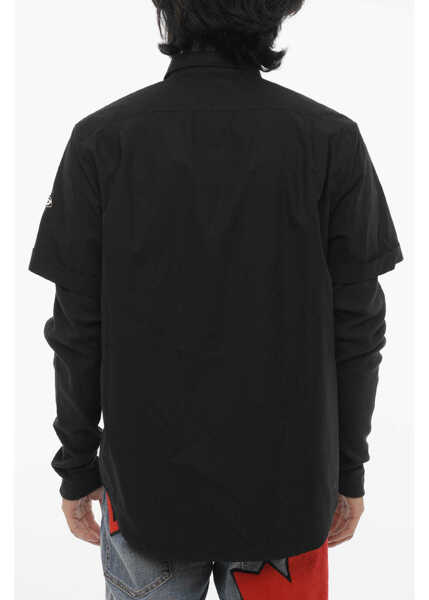 Tricouri Diesel Double-Fabric Long-Sleeve T-Shirt Marley Black Barbati (BM 19752548) 2