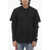 Diesel Double-Fabric Long-Sleeve T-Shirt Marley Black