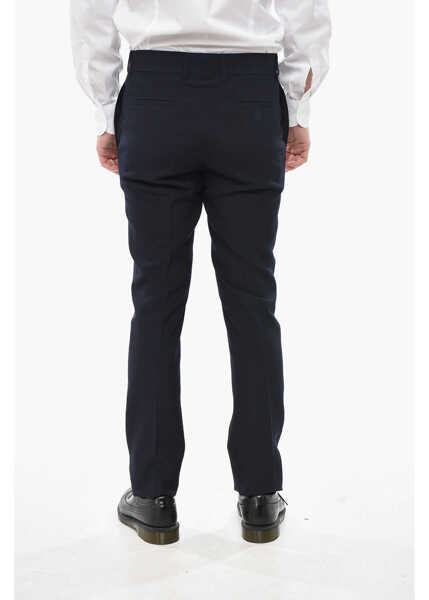 Pantaloni eleganti Givenchy Virgin Wool Four-Pocket Trousers With Belt Loops Blue Barbati (BM 19752551) 2
