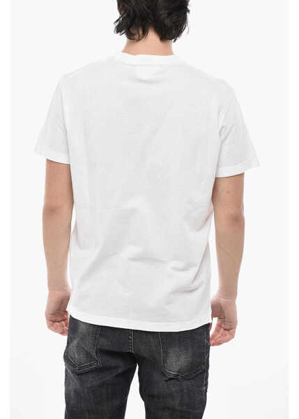 Tricouri DSQUARED2 Solid Crewneck T-Shirt Tennis Fit With Embossed Logo White Barbati (BM 19752827) 2