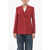 Givenchy Linen-And-Silk Double-Breasted Blazer Red