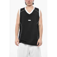 Tricouri Cotton Tank Top With Contrast Trim And V-Neck Barbati