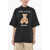 Palm Angels Crewneck Loose-Fit T-Shirt Bear In Mind Printed Black