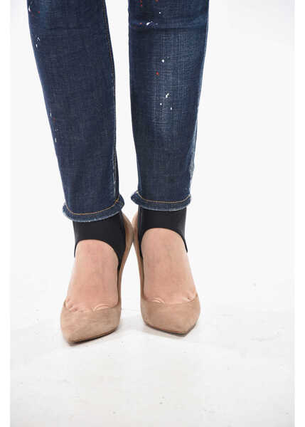 Blugi drepti DSQUARED2 Ski Stirrup High-Waist Stretch Denim Jeans 13Cm Blue Femei (BM 19752860) 3