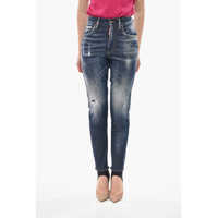 Blugi drepti Ski Stirrup High-Waist Stretch Denim Jeans 13Cm Femei