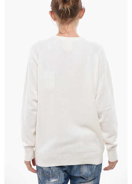Pulovere Givenchy Cashmere Crewneck Sweater With Jacquard Logo White Femei (BM 19752863) 2