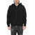 Palm Angels Wool-Blend Knit Hoodie With Zip Closure Black