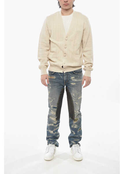 Cardigane Givenchy Cotton Cable-Knit Cardigan With Covered Buttons White Barbati (BM 19752869) 4