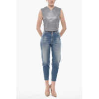 Blugi Dama pagina 13 - Blugi skinny DSQUARED2 Stretch Denim Jeans Sasoon High Waist 13Cm Blue Femei (BM 19752878) - B-mall.ro