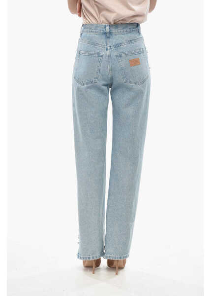 Blugi skinny Maison Margiela Mm6 Slim-Fit Distressed Denim Jeans 22Cm Light Blue Femei (BM 19752881) 2