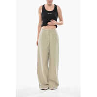 Pantaloni casual Dama pagina 16 - Pantaloni casual Palm Angels Cotton Pants Gd Label With Two Pleats And Turn-Up Hem Beige Femei (BM 19752884) - B-mall.ro