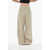 Palm Angels Cotton Pants Gd Label With Two Pleats And Turn-Up Hem Beige