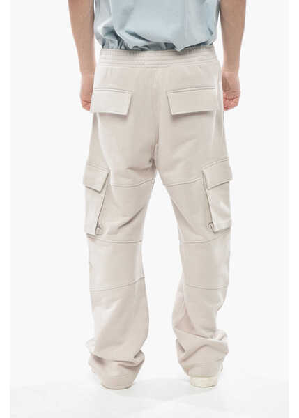 Pantaloni de trening Givenchy Brushed Cotton Cargo Straight-Leg Joggers White Barbati (BM 19752887) 2