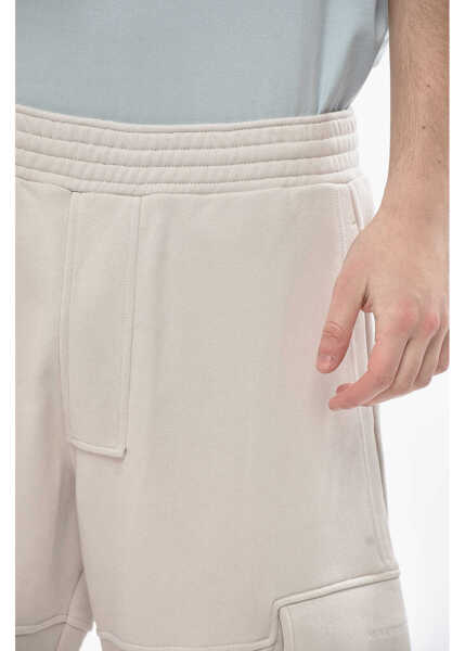 Pantaloni de trening Givenchy Brushed Cotton Cargo Straight-Leg Joggers White Barbati (BM 19752887) 3