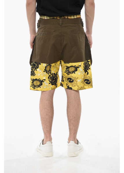 Pantaloni scurti DSQUARED2 Printed Double-Fabric Cargo Shorts Green Barbati (BM 19752890) 2