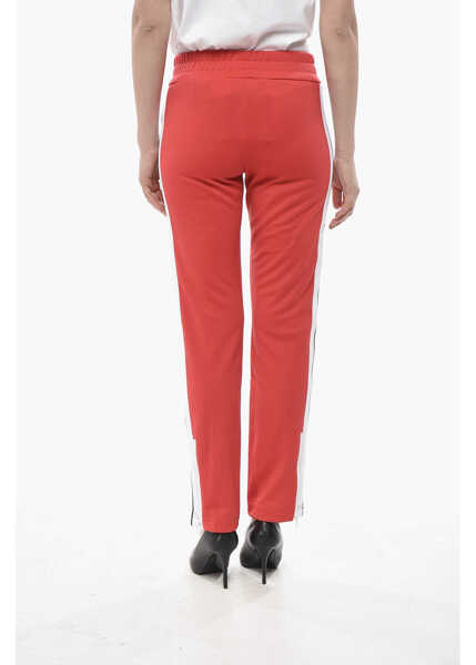 Pantaloni de trening Palm Angels Technical Fabric Joggers With Contrast Side Stripe Red Femei (BM 19752893) 2