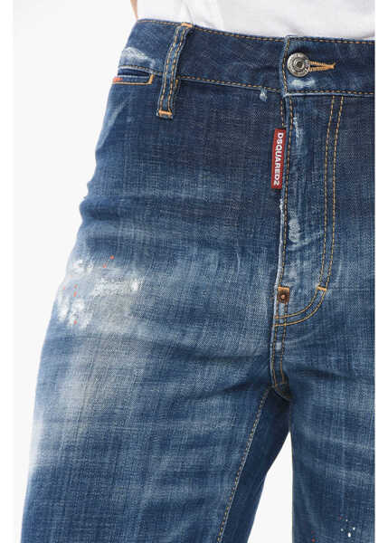 Blugi drepti DSQUARED2 Jeans Dalma Angel Vintage Effect Straight Leg 21Cm Blue Femei (BM 19752920) 3
